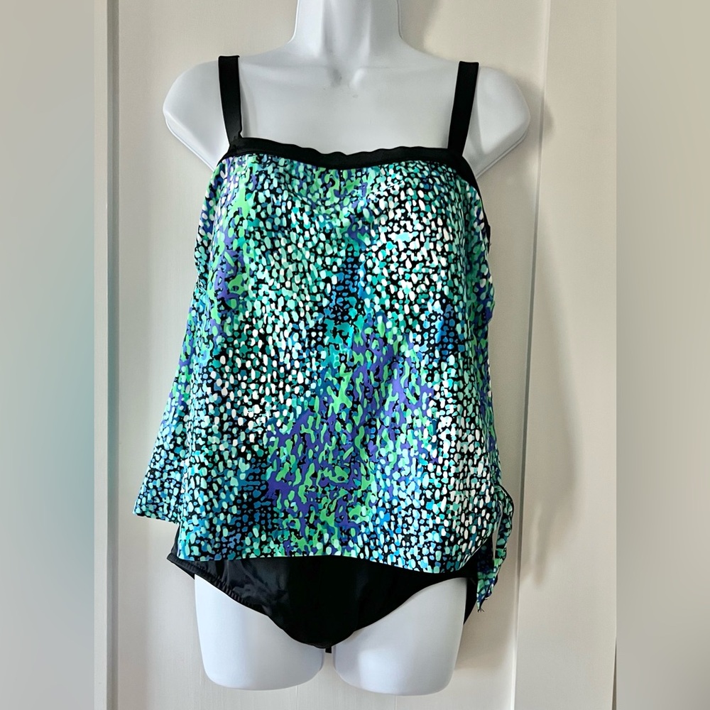 Maxine of Hollywood One Piece Tummy Control Straps Swimsuit Bathing Swim Suit 14